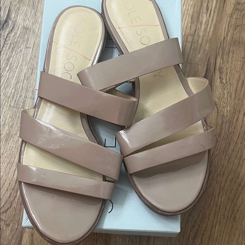 Sole Society Women's Nude Strappy Sandals
